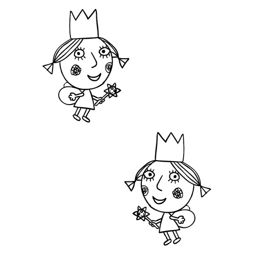 Página para colorear: Hadas Daisy y Poppy dibujo para colorear gratis de Páginas para colorear de Ben y Holly