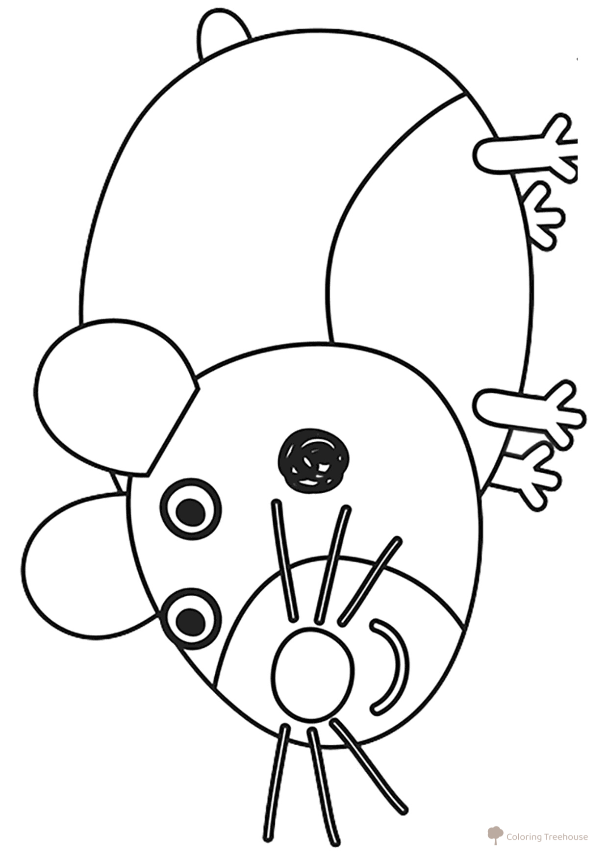 Hamster Coloring Page from the Little Kingdom free printable Ben and Holly Coloring Pages coloring page