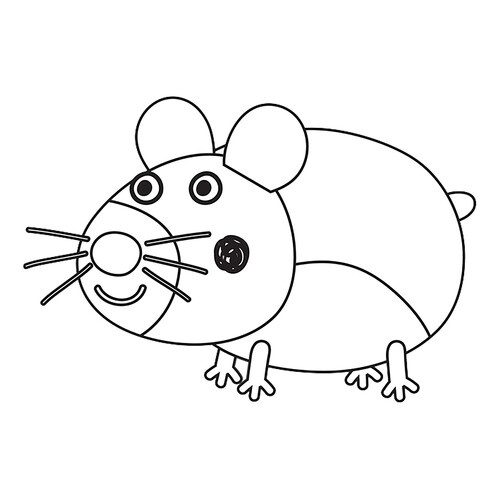 Hamster Coloring Page from the Little Kingdom free printable Ben and Holly Coloring Pages coloring page