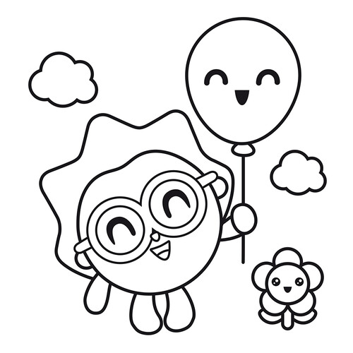 Página para colorear Malyshariki: Erizo (Ёжик) dibujo para colorear gratis de Páginas para colorear de Malyshariki