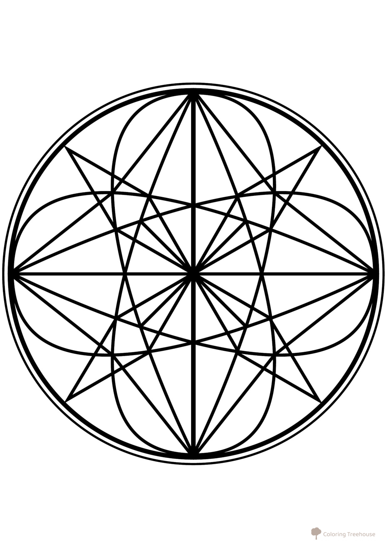 Página para colorear Zendala «Círculo de la Vida» dibujo para colorear gratis de Mandala Coloring Pages
