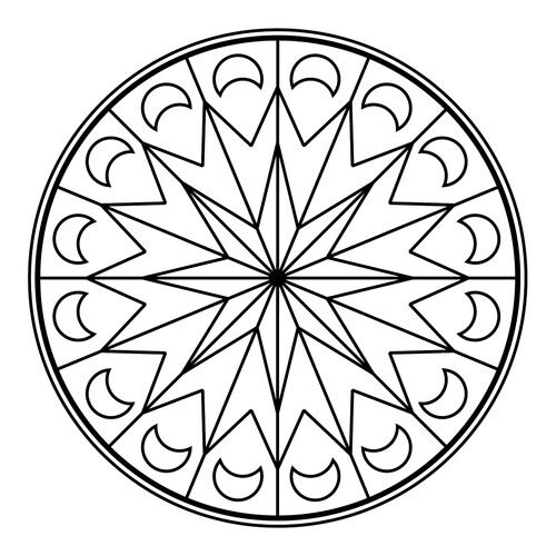 Moon Zendala Coloring Page free printable Mandala Coloring Pages coloring page
