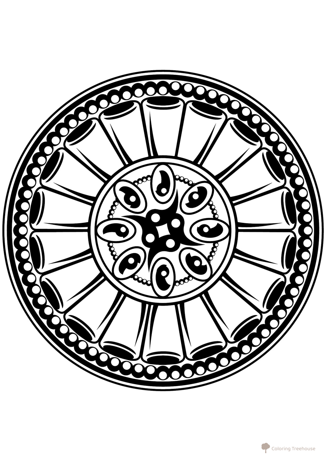 Zendala Marina para Colorear dibujo para colorear gratis de Mandala Coloring Pages