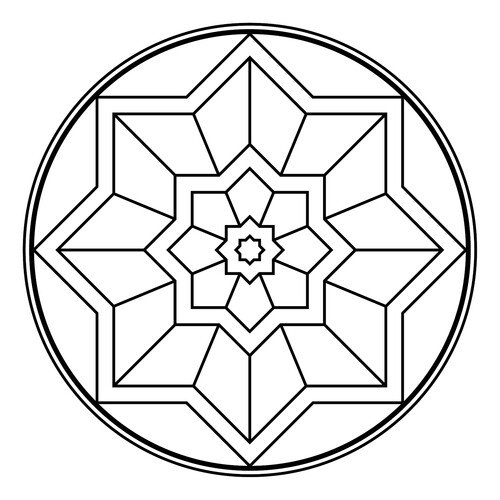 Zendala Simplicity Coloring Page free printable Mandala Coloring Pages coloring page