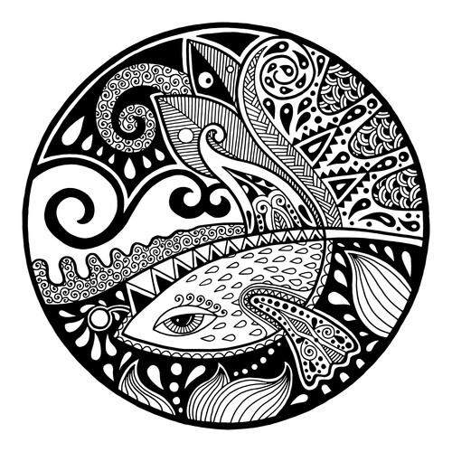 Mermaid Zendala Coloring Page free printable Mandala Coloring Pages coloring page