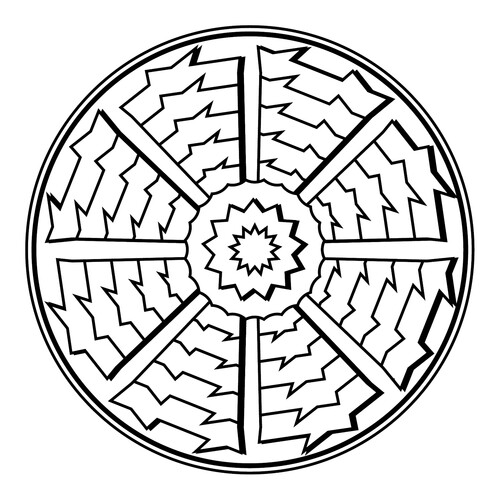 Zendala Coloring Page — Focus free printable Mandala Coloring Pages coloring page