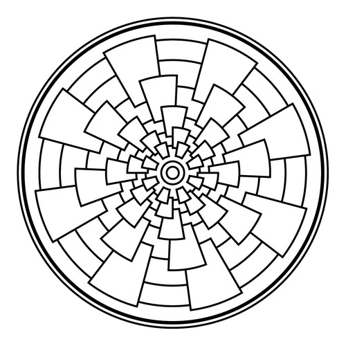 Zendala Steps Coloring Page free printable Mandala Coloring Pages coloring page