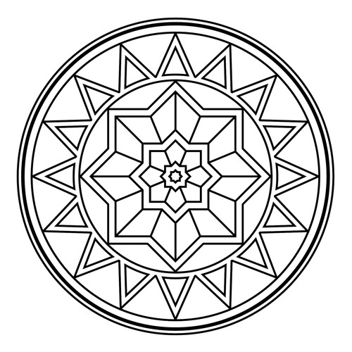Zendala Coloring Page: Pensiveness free printable Mandala Coloring Pages coloring page