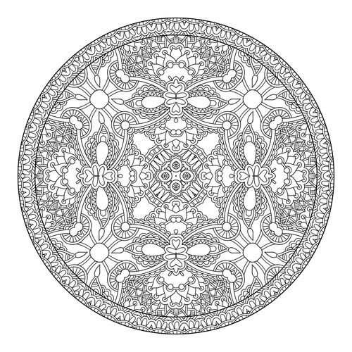 Hot Summer Zendala Coloring Page free printable Mandala Coloring Pages coloring page