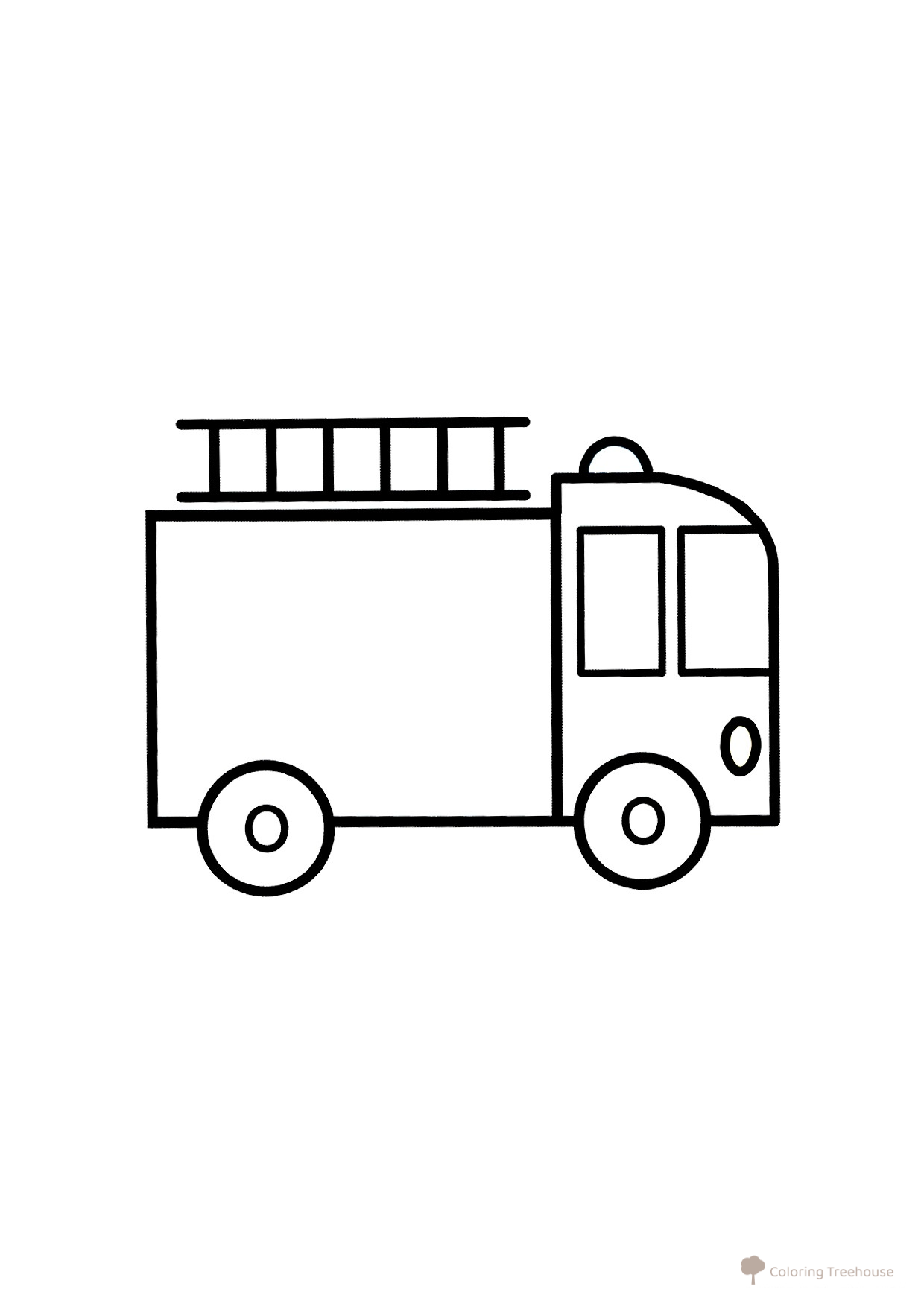 Fire Truck Coloring Page for Toddlers free printable Car and Transport Coloring Pages coloring page