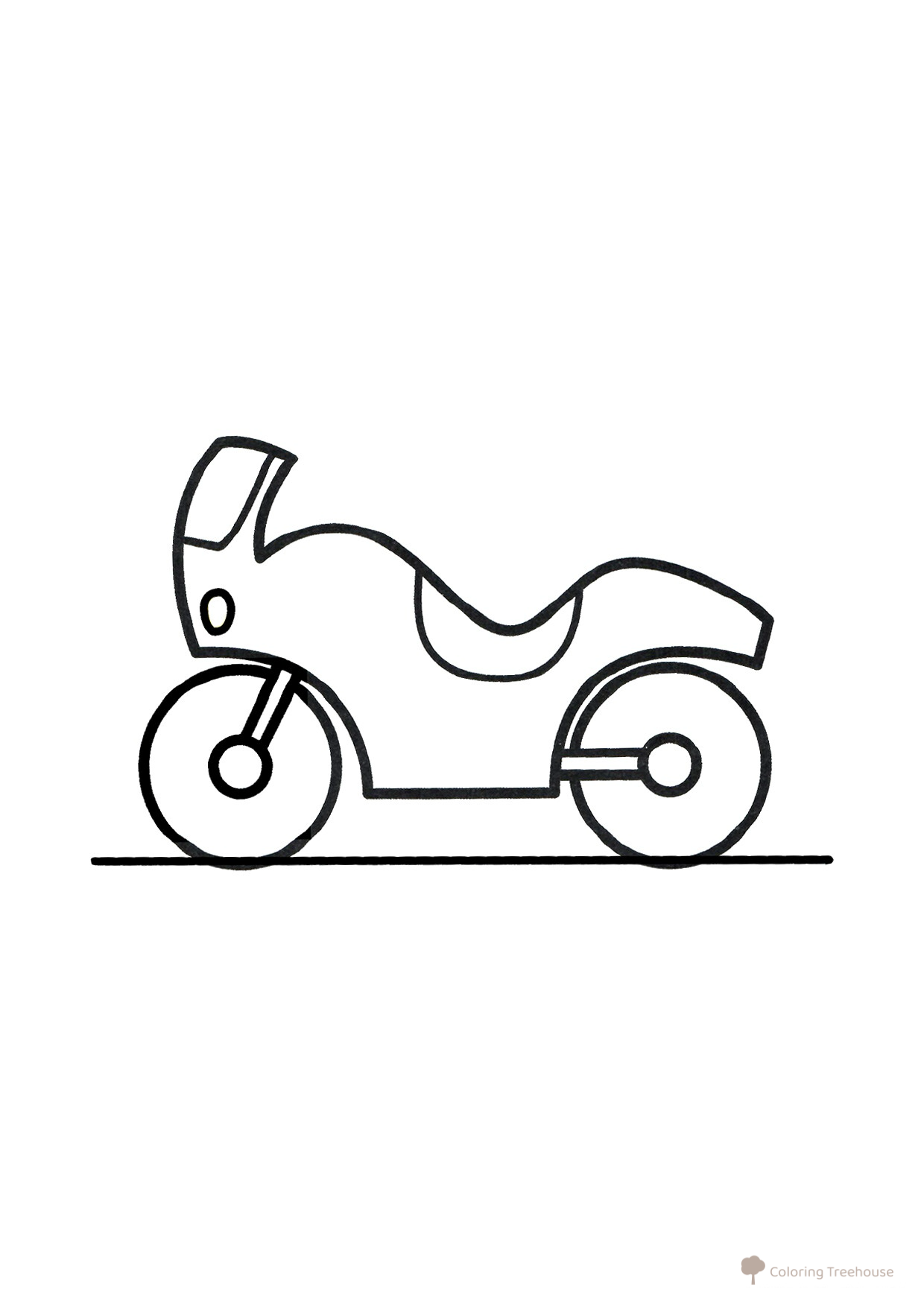 Noisy Motorcycle Coloring Page free printable Car and Transport Coloring Pages coloring page