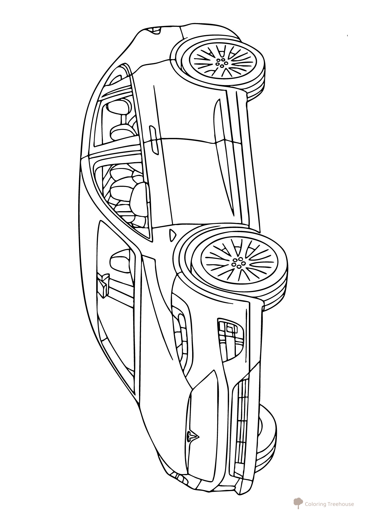 Página para colorear «Tesla Model Y» dibujo para colorear gratis de Dibujos para colorear de coches
