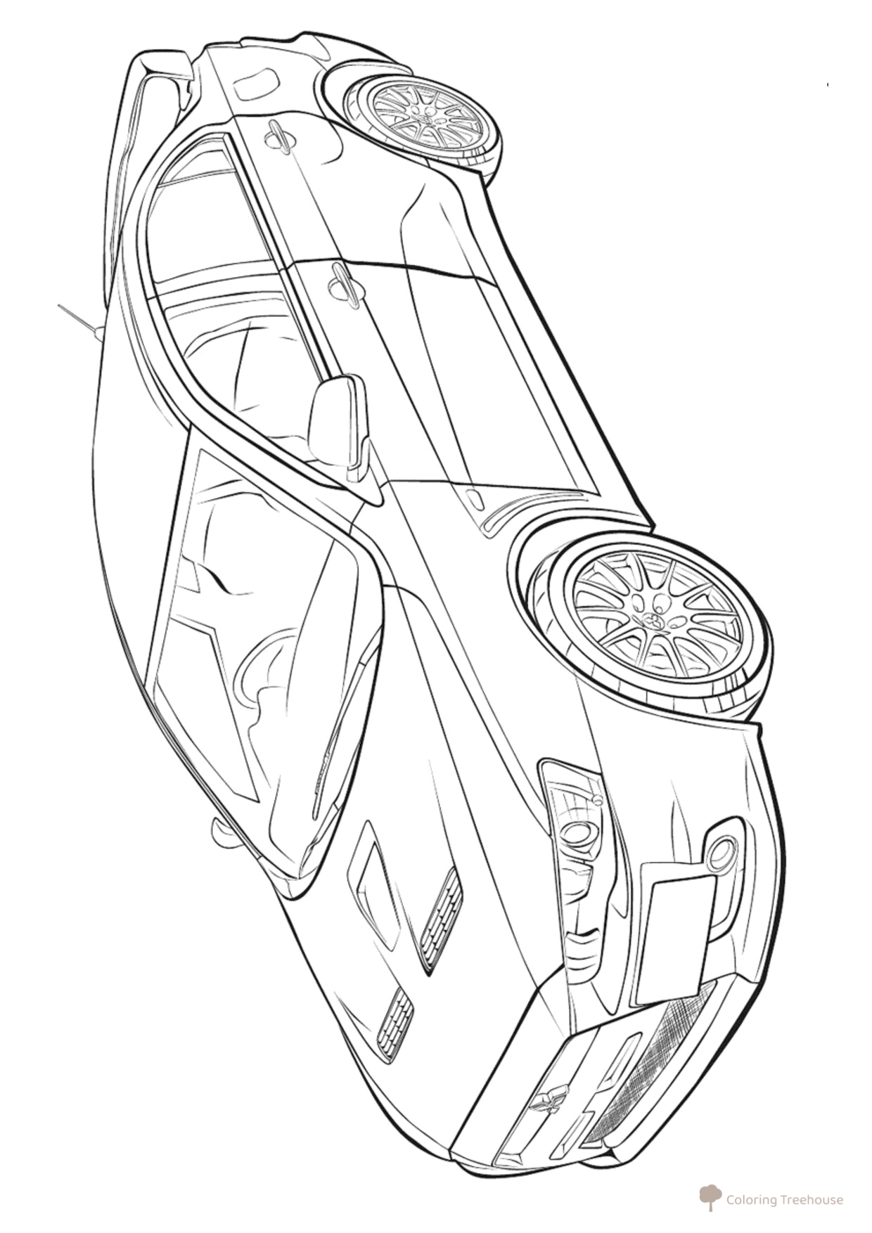 Mitsubishi Car Coloring Page free printable Car Coloring Pages coloring page