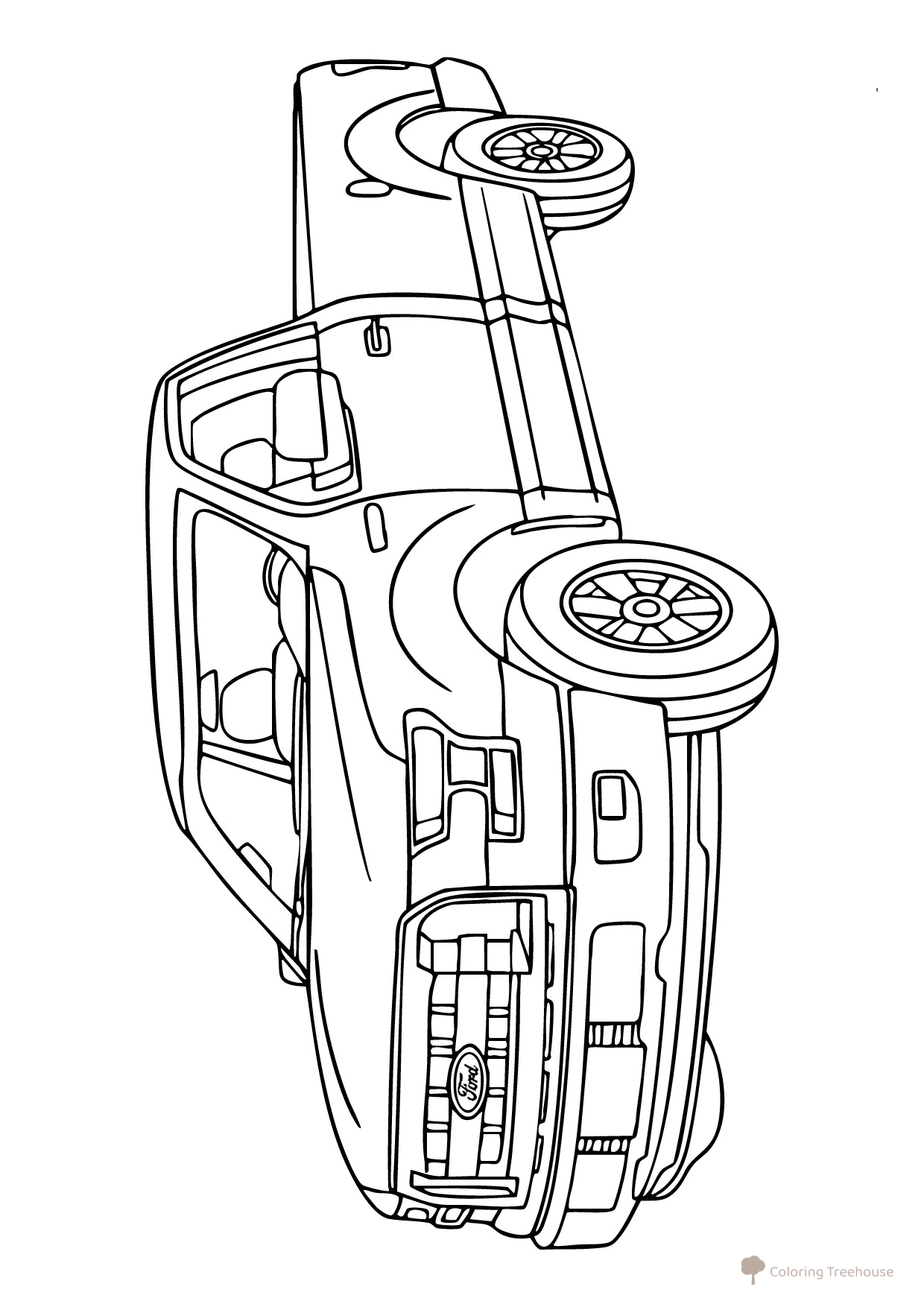 Página para colorear «Camioneta Ford F-150» dibujo para colorear gratis de Dibujos para colorear de coches