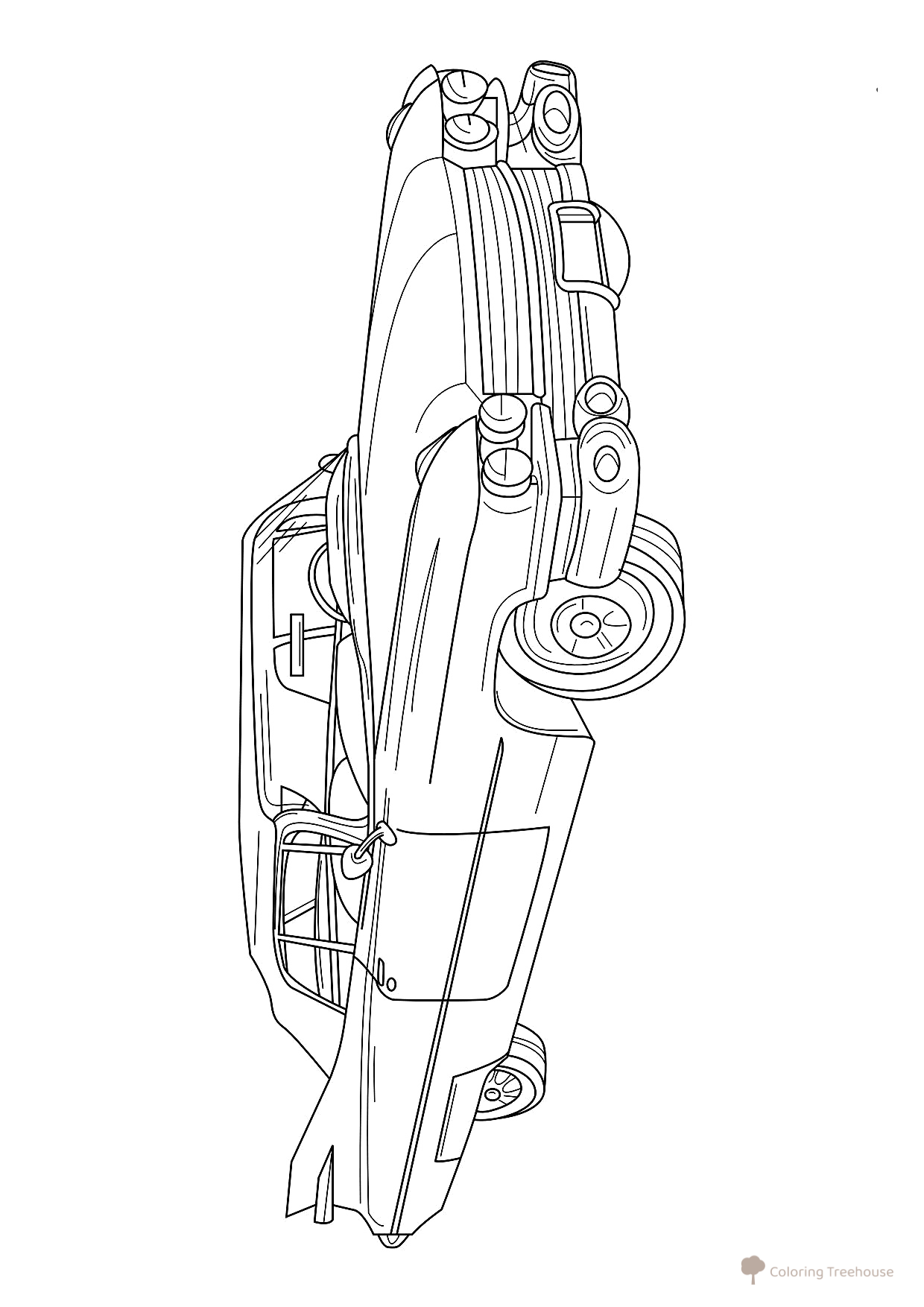 Vintage Convertible Coloring Page free printable Car Coloring Pages coloring page
