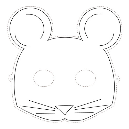 Página para colorear: máscara de ratón dibujo para colorear gratis de Plantillas de máscaras para colorear