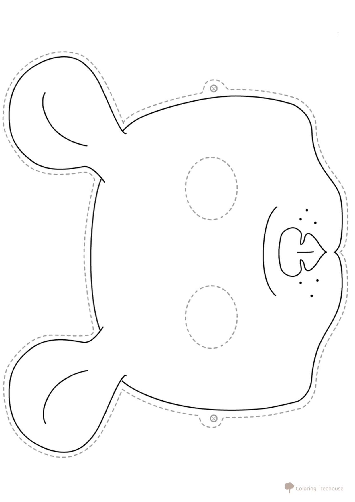 Puppy Mask Coloring Page free printable Mask Coloring Pages for Kids coloring page