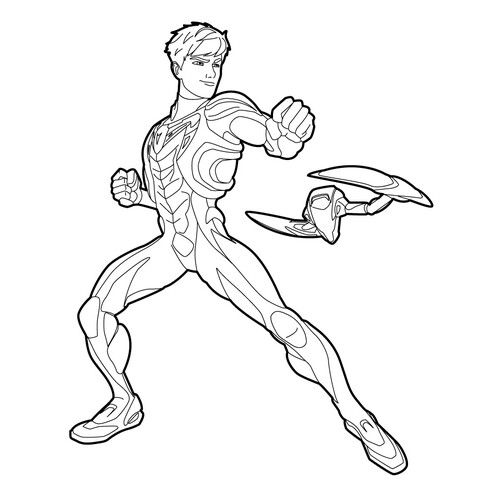 Max and Steel Coloring Page free printable Max Steel Coloring Pages coloring page