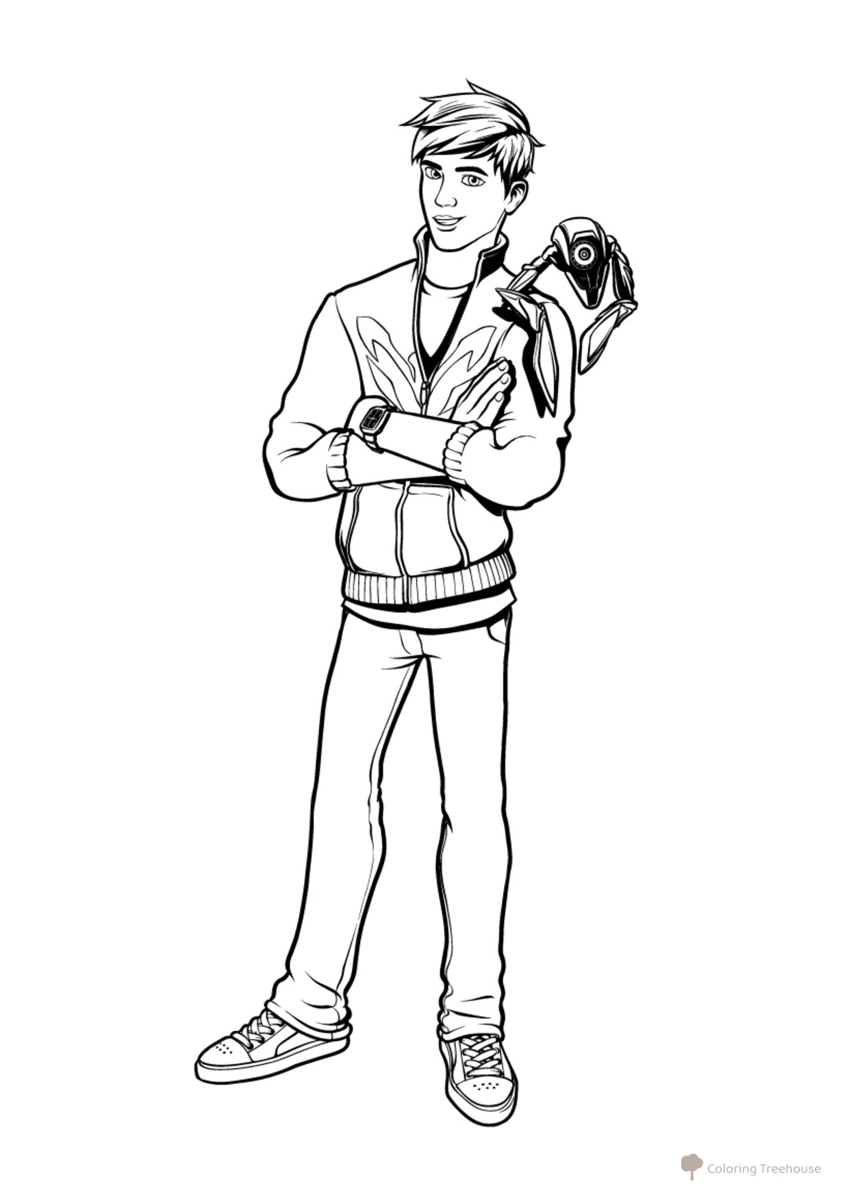 Página para colorear de Max McGrath dibujo para colorear gratis de Páginas para colorear de Max Steel