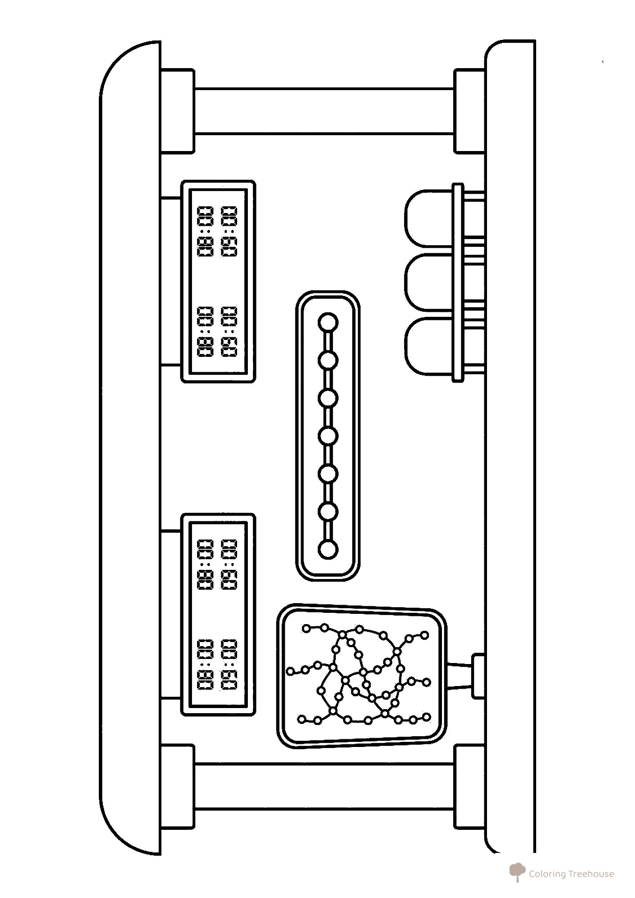 Página para colorear «Estación de metro con mapa» dibujo para colorear gratis de Páginas para colorear: Metro