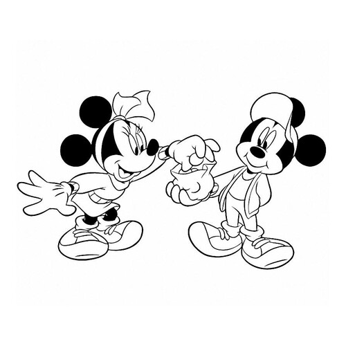 Mickey Mouse y las monedas de oro - página para colorear dibujo para colorear gratis de Páginas para colorear de Mickey Mouse y sus amigos