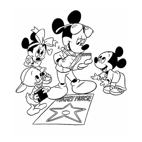 Mickey Mouse entre amigos - página para colorear dibujo para colorear gratis de Páginas para colorear de Mickey Mouse y sus amigos