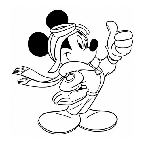 Mickey Mouse con traje de invierno — página para colorear dibujo para colorear gratis de Páginas para colorear de Mickey Mouse y sus amigos