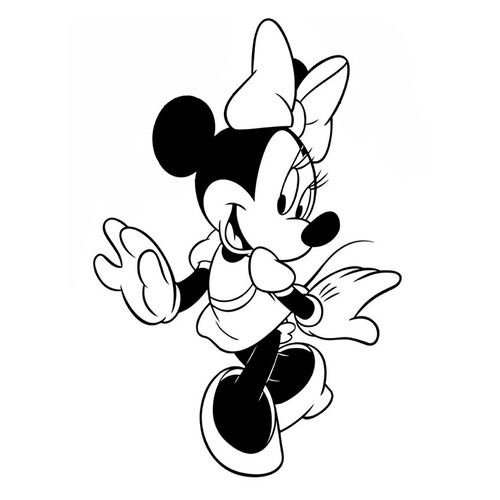 Página para colorear: Minnie paseando dibujo para colorear gratis de Páginas para colorear de Mickey Mouse y sus amigos