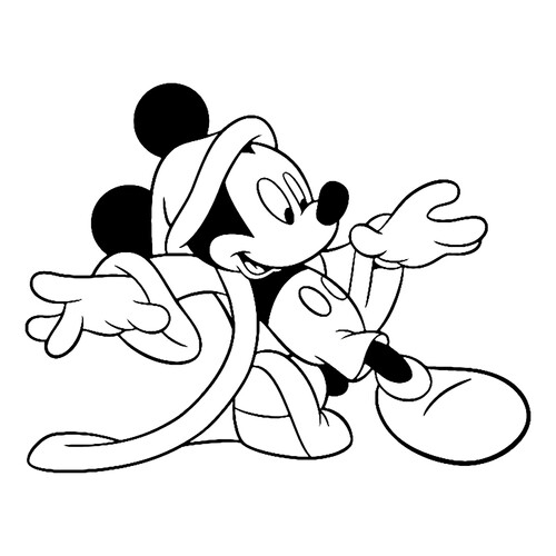 Página para colorear: Disfraz nocturno de Mickey Mouse dibujo para colorear gratis de Páginas para colorear de Mickey Mouse y sus amigos