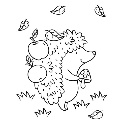Cute Hedgehog Coloring Page free printable Cute Coloring Pages coloring page