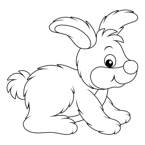 Cute Bunny Coloring Page free printable Cute Coloring Pages coloring page