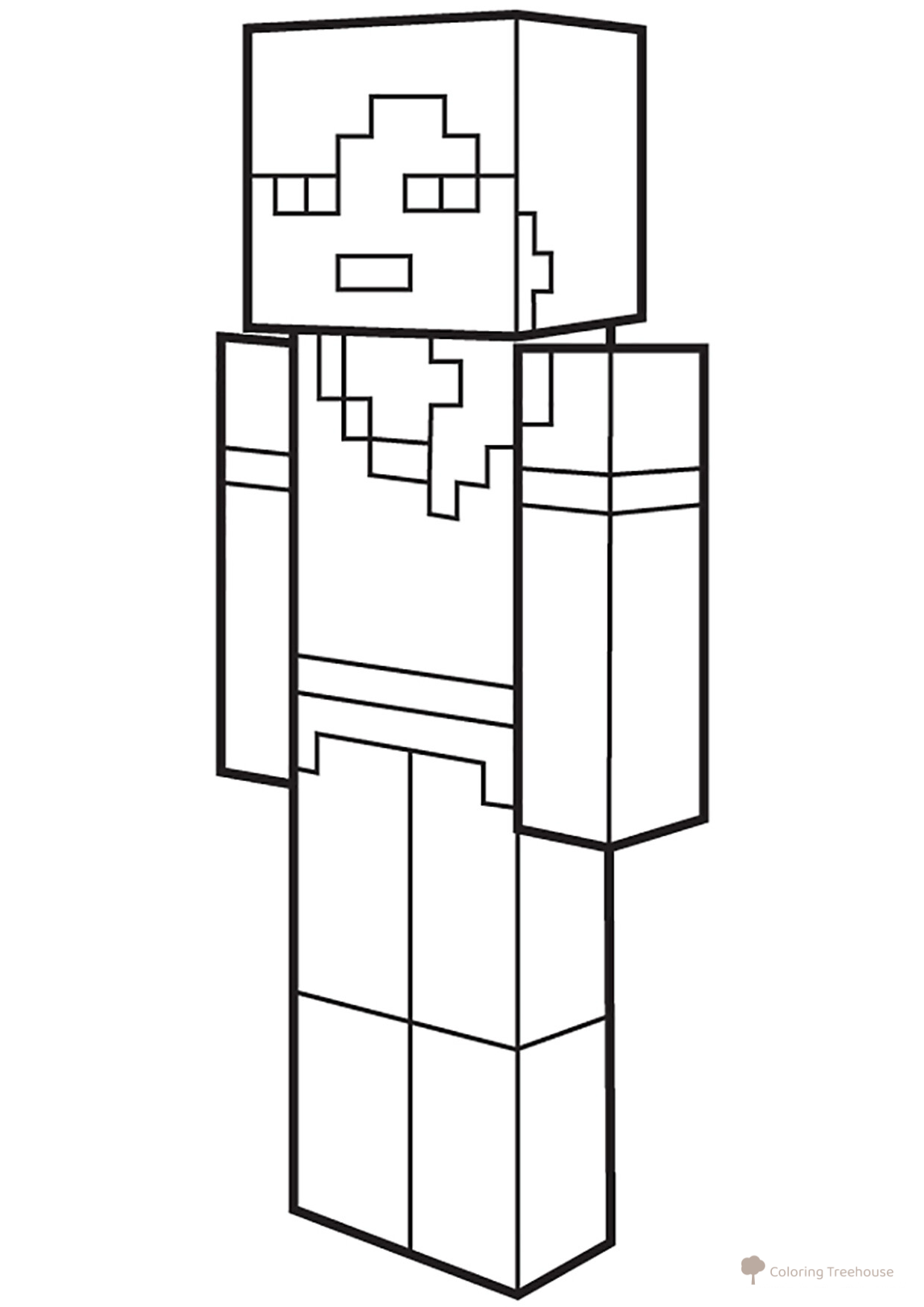 Alex Coloring Page free printable Minecraft Coloring Pages coloring page