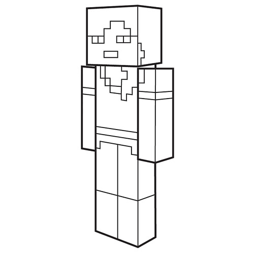 Alex Coloring Page free printable Minecraft Coloring Pages coloring page