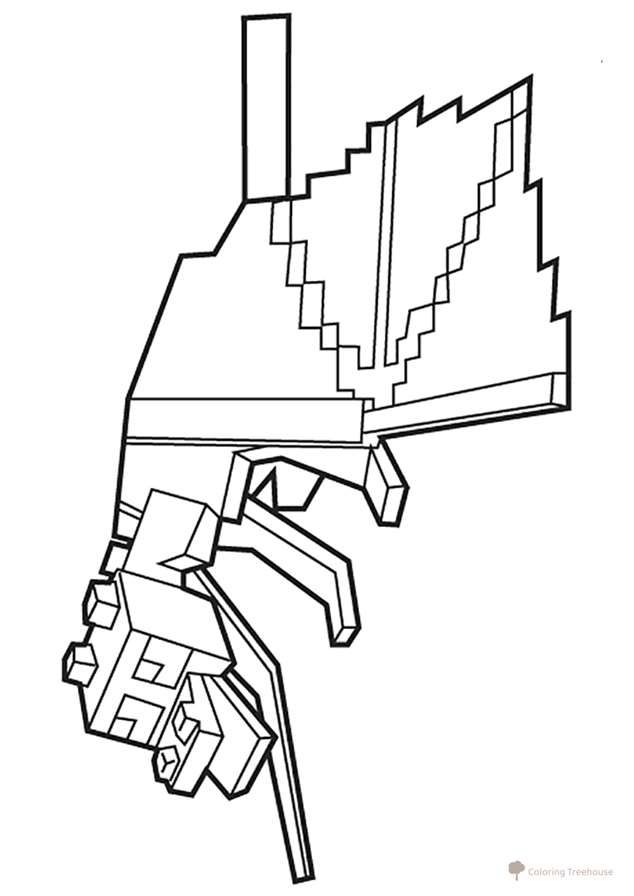Ender Dragon Coloring Page free printable Minecraft Coloring Pages coloring page