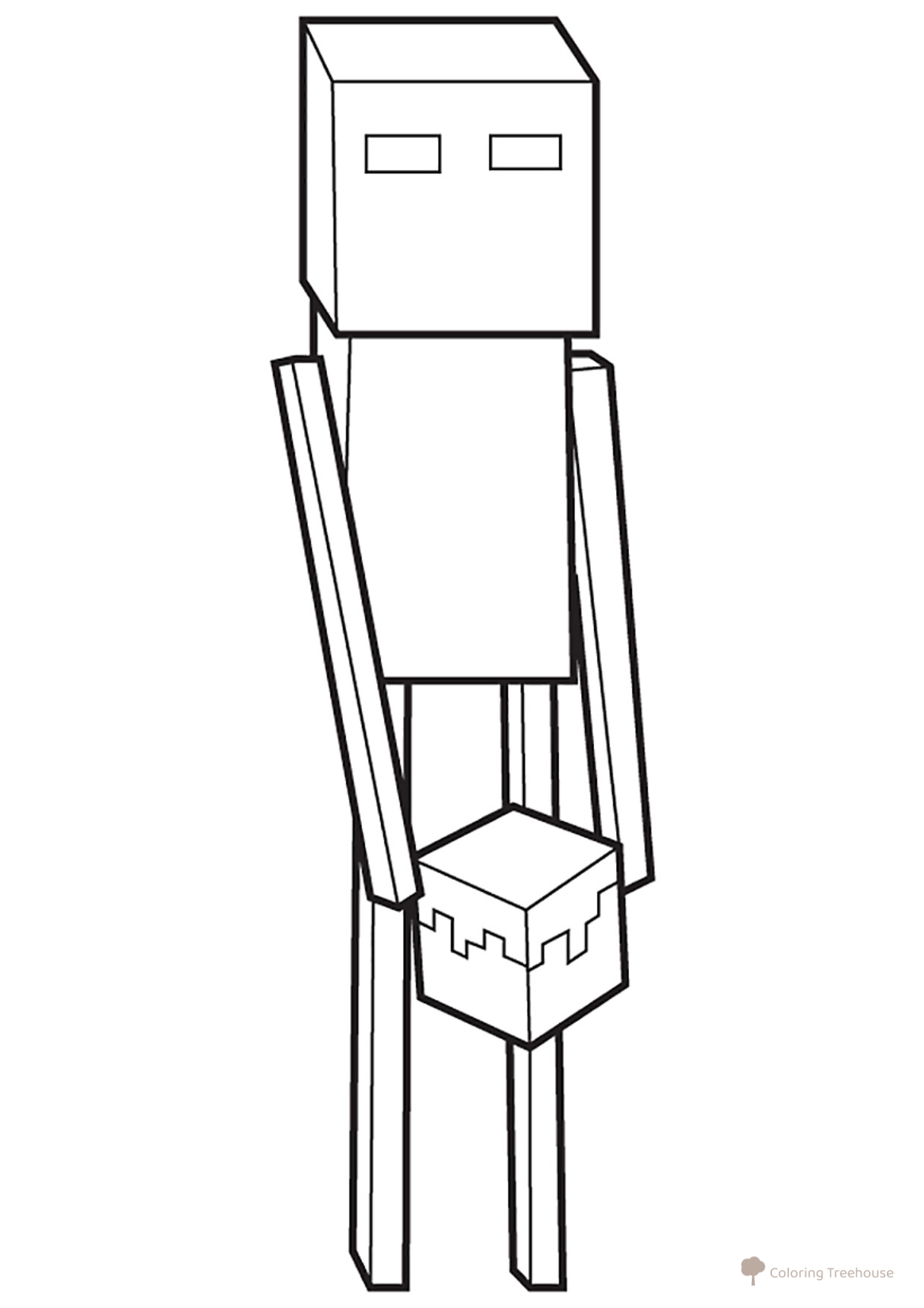 Enderman Coloring Page free printable Minecraft Coloring Pages coloring page