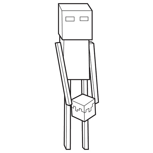 Enderman Coloring Page free printable Minecraft Coloring Pages coloring page