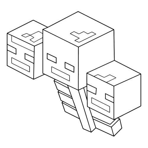 Minecraft Wither Coloring Page free printable Minecraft Coloring Pages coloring page