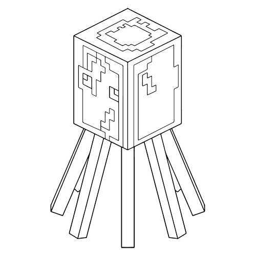Minecraft Squid Coloring Page free printable Minecraft Coloring Pages coloring page
