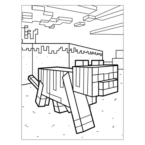 Minecraft Cat Coloring Page free printable Minecraft Coloring Pages coloring page