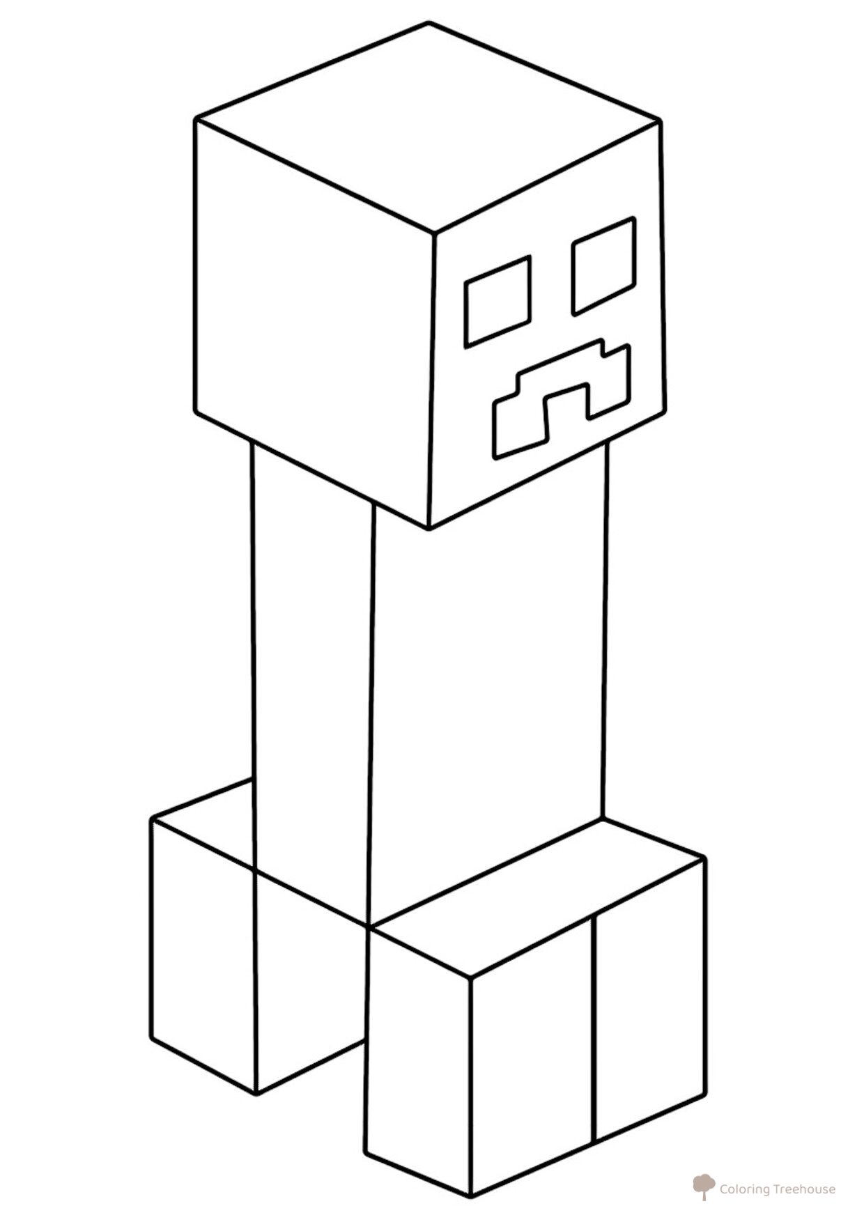 Página para colorear Creeper dibujo para colorear gratis de Páginas para colorear de Minecraft
