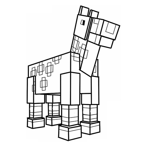 Minecraft Horse Coloring Page free printable Minecraft Coloring Pages coloring page