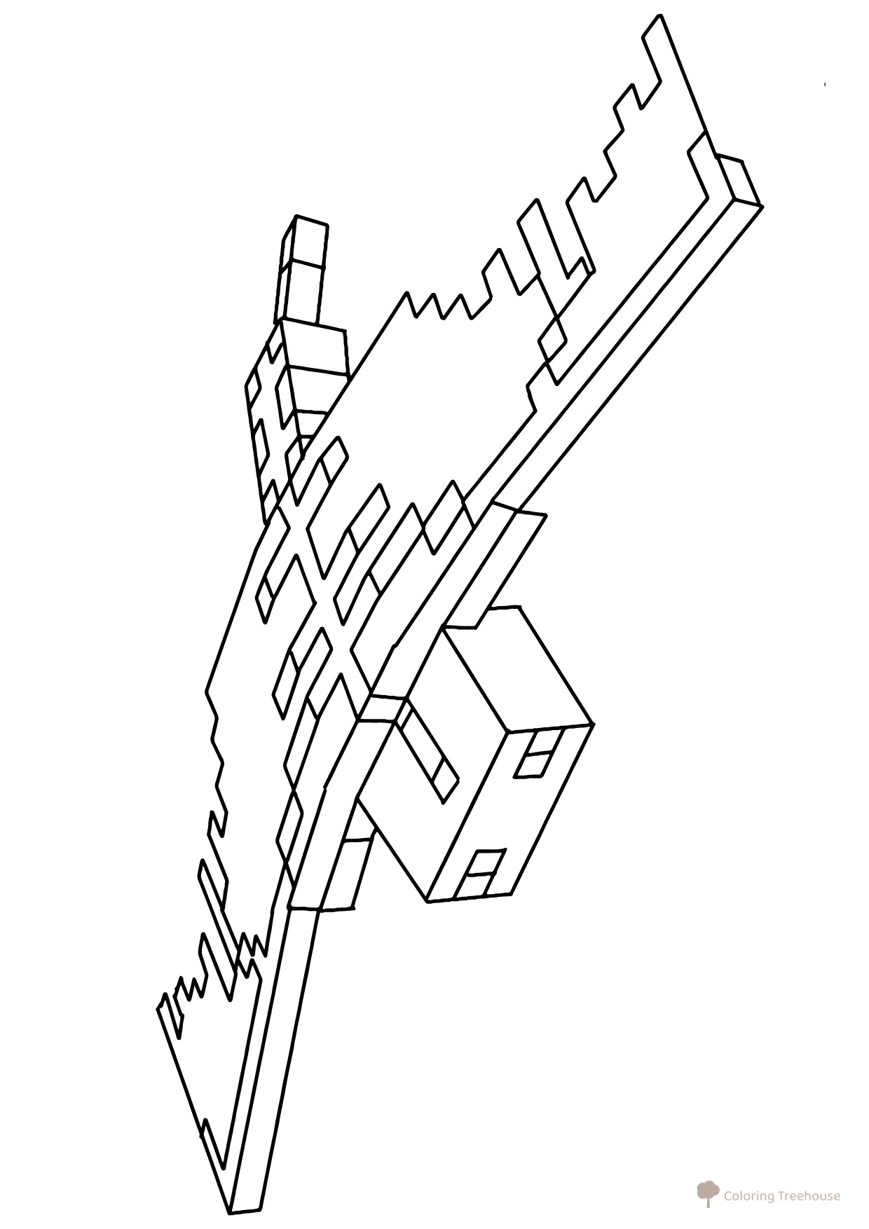 Página para colorear de Minecraft: Phantom dibujo para colorear gratis de Páginas para colorear de Minecraft