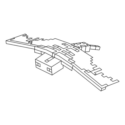 Página para colorear de Minecraft: Phantom dibujo para colorear gratis de Páginas para colorear de Minecraft