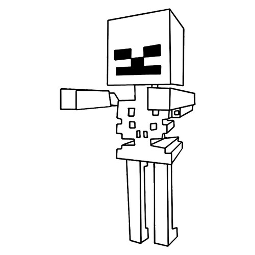 Minecraft Skeleton Coloring Page free printable Minecraft Coloring Pages coloring page