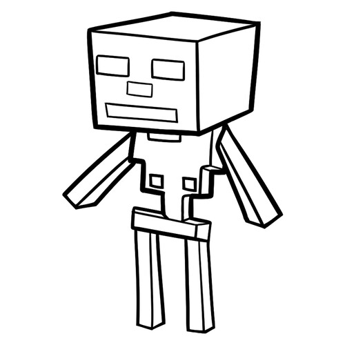 Minecraft Skeleton Coloring Page free printable Minecraft Coloring Pages coloring page