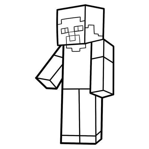 Página para colorear de Steve dibujo para colorear gratis de Páginas para colorear de Minecraft