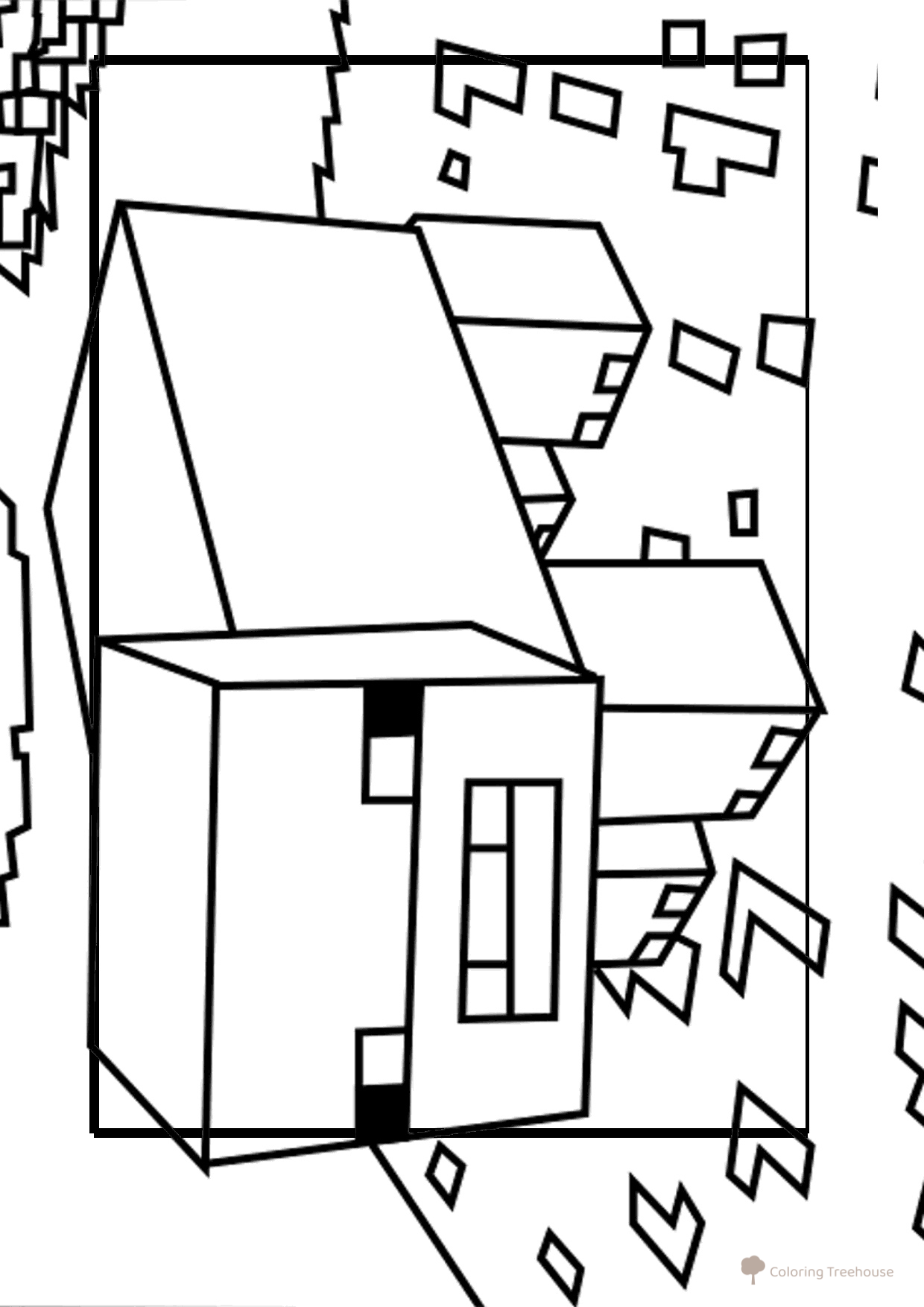 Página para colorear: Cerdo de Minecraft dibujo para colorear gratis de Páginas para colorear de Minecraft