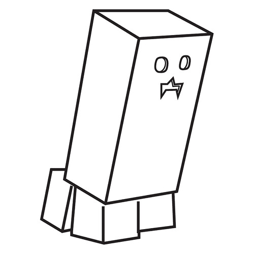 Green Creeper Coloring Page free printable Minecraft Coloring Pages coloring page