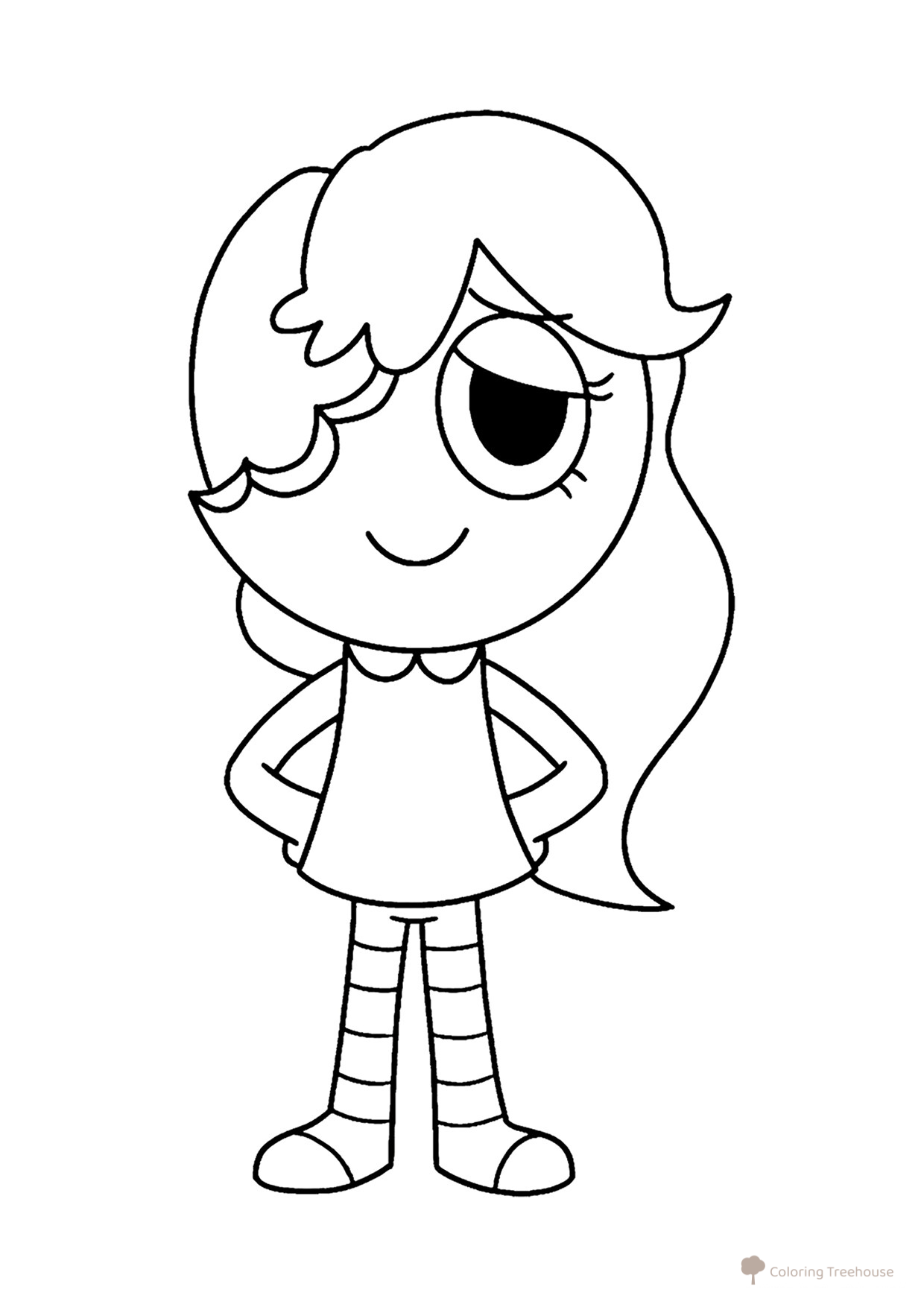 Dibujo para colorear «Ginger de Dendi World» dibujo para colorear gratis de Páginas para colorear — Mundo Dendy
