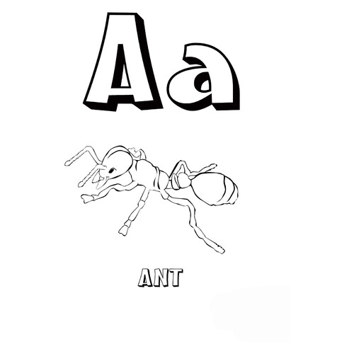 Página para colorear: letra A del alfabeto inglés dibujo para colorear gratis de Páginas para colorear del alfabeto inglés